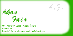 akos faix business card