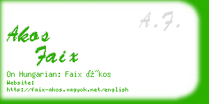 akos faix business card